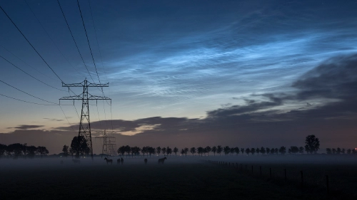 Noctilucent clouds west of Wageningen