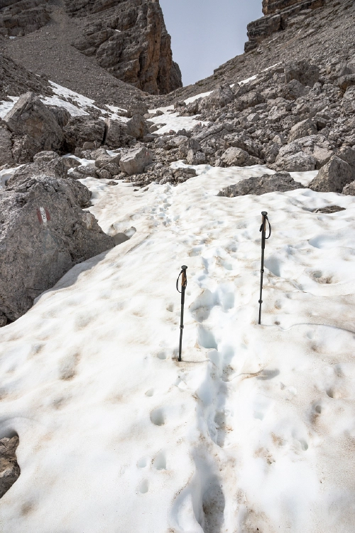 Plowing through some remaining snow